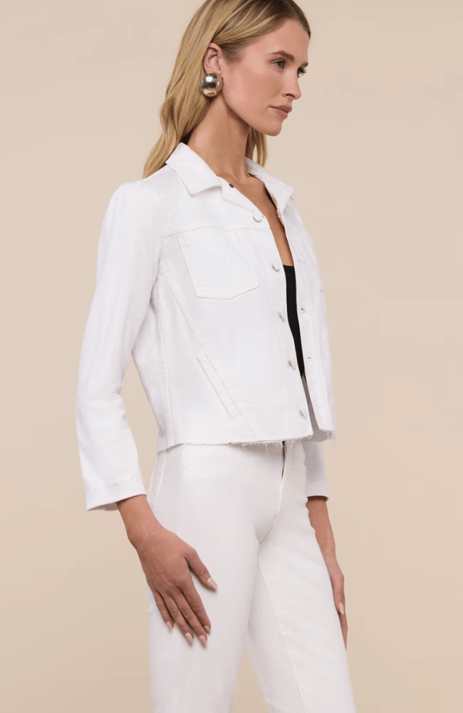 JANELLE JEAN JACKET in BLANC - C-L'AGENCE-FLOW BY NICOLE CANADA