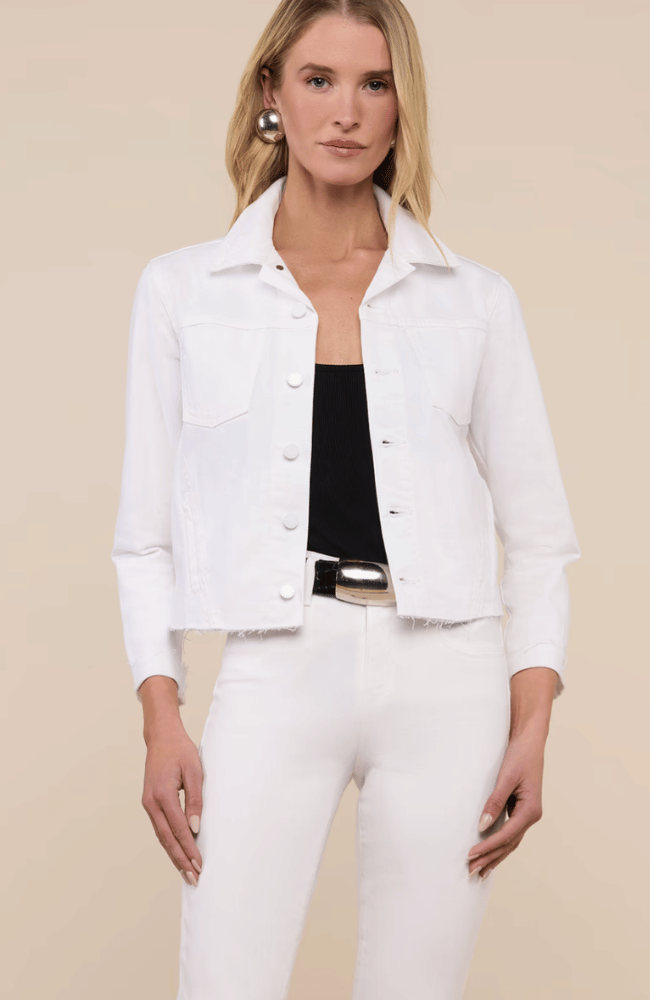 JANELLE JEAN JACKET in BLANC - C-L'AGENCE-FLOW BY NICOLE CANADA