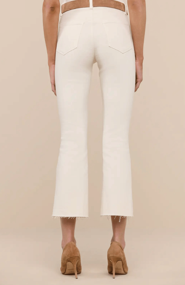 KENDRA CROPPED FLARE JEAN in VINTAGE WHITE - C-L'AGENCE-FLOW BY NICOLE CANADA