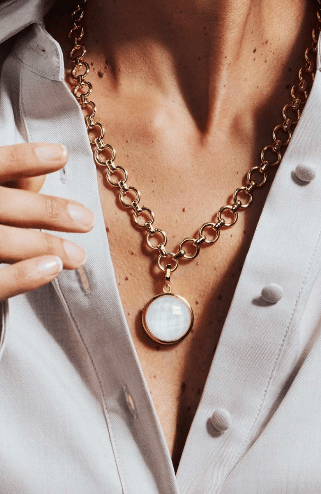 KNOCKOUT COLLAR NECKLACE in IRIDESCENT PEARL-DEAN DAVIDSON-FLOW BY NICOLE CANADA