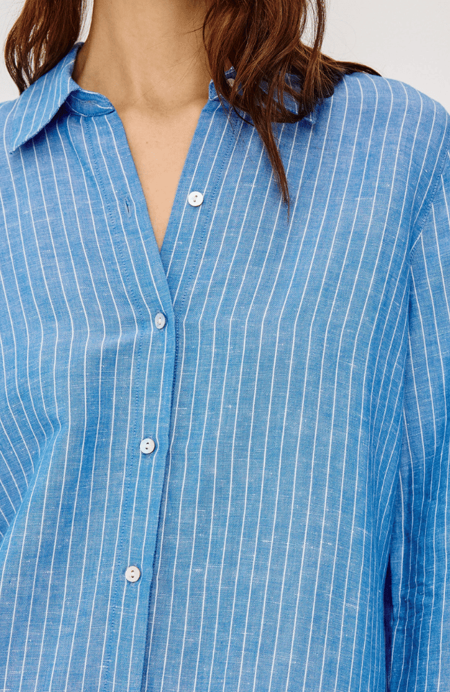 KNOX SHIRT in AVALON STRIPE-RAILS-FLOW BY NICOLE CANADA
