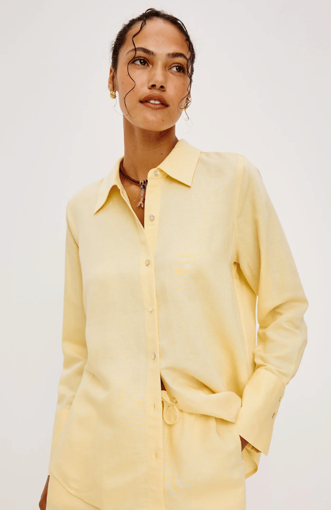 KNOX SHIRT in SUNSHINE-RAILS-FLOW BY NICOLE CANADA