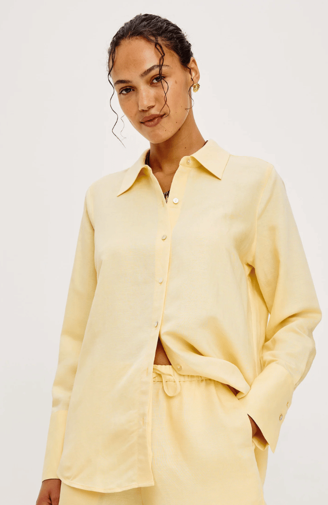 KNOX SHIRT in SUNSHINE-RAILS-FLOW BY NICOLE CANADA