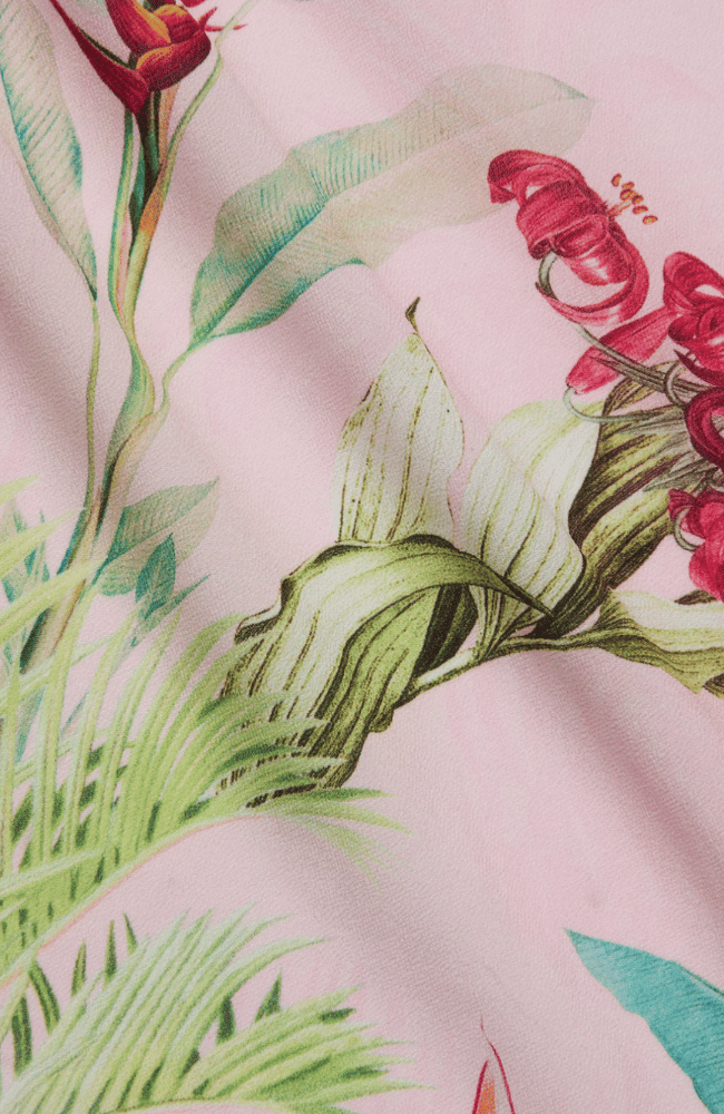 KOHIMA COVER-UP DRESS in PINK MULTI COLORFUL PALM-L'AGENCE-FLOW BY NICOLE CANADA