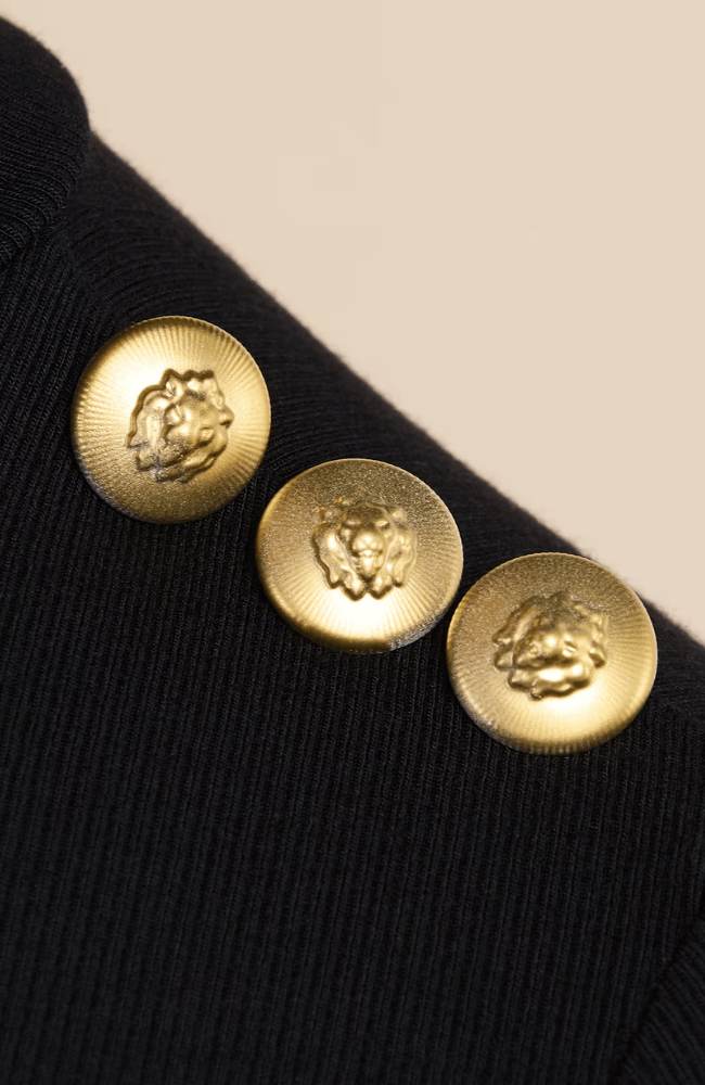 AJA TURTLENECK in BLACK/GOLD