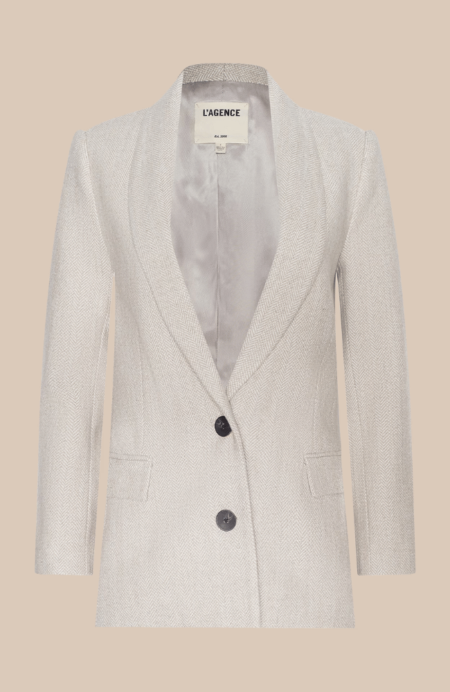AMELIE BLAZER in CAPPUCCINO/IVORY TWEED