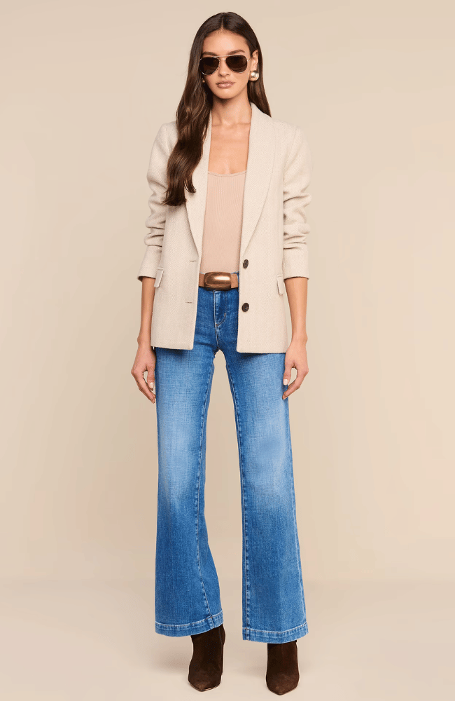 AMELIE BLAZER in CAPPUCCINO/IVORY TWEED