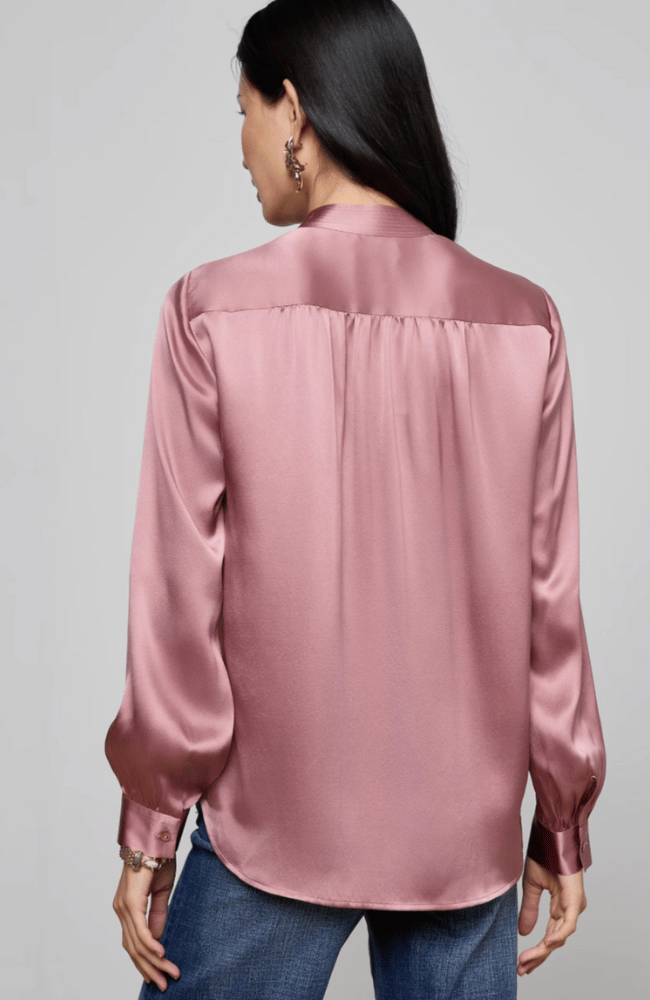 BIANCA SILK BLOUSE in MAUVE ROSE-L'AGENCE-FLOW BY NICOLE CANADA