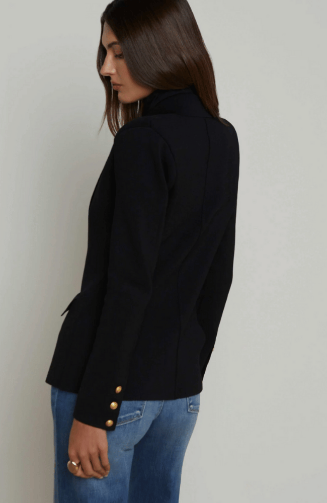 CHAMBERLIAN KNIT BLAZER in BLACK-L'AGENCE-FLOW BY NICOLE CANADA