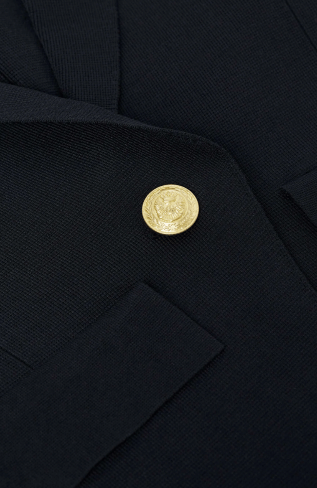 CHAMBERLIAN KNIT BLAZER in BLACK-L'AGENCE-FLOW BY NICOLE CANADA