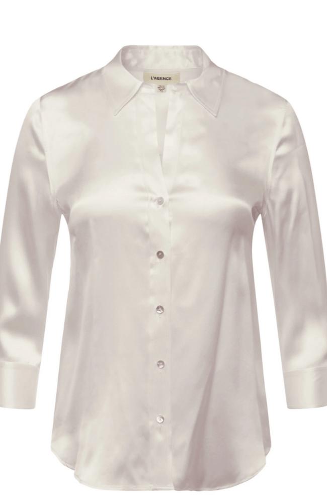 DANI SILK BLOUSE in CHAMPAGNE-L'AGENCE-FLOW BY NICOLE CANADA