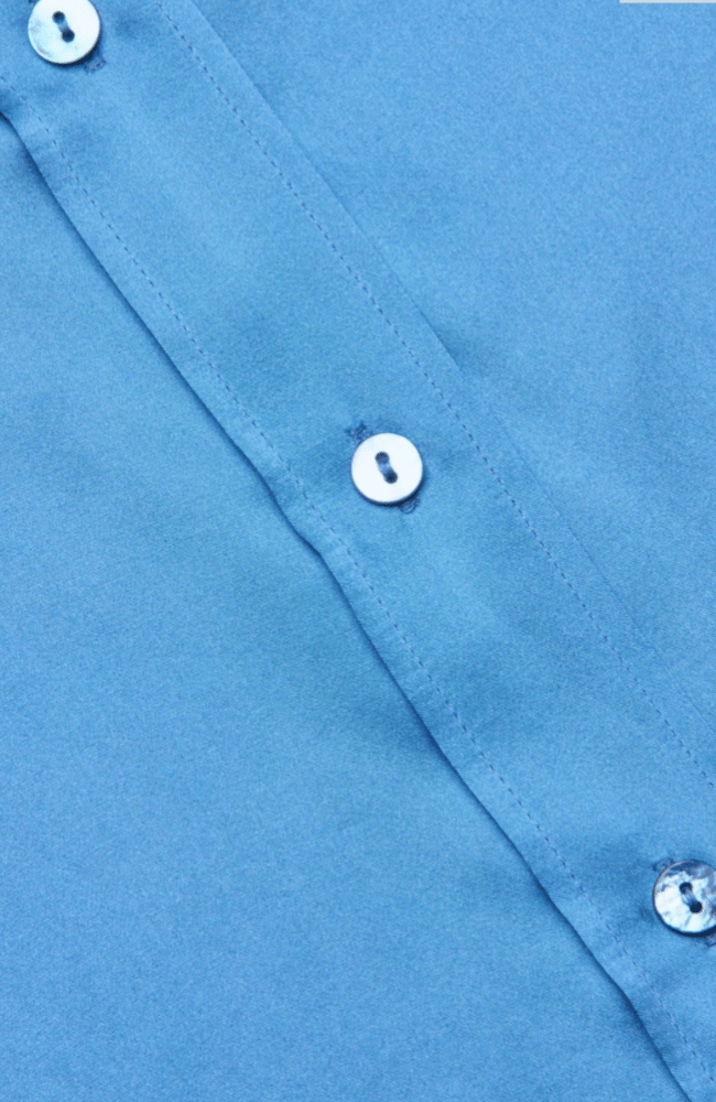 DANI SILK BLOUSE in REGATTA BLUE-L'AGENCE-FLOW BY NICOLE CANADA