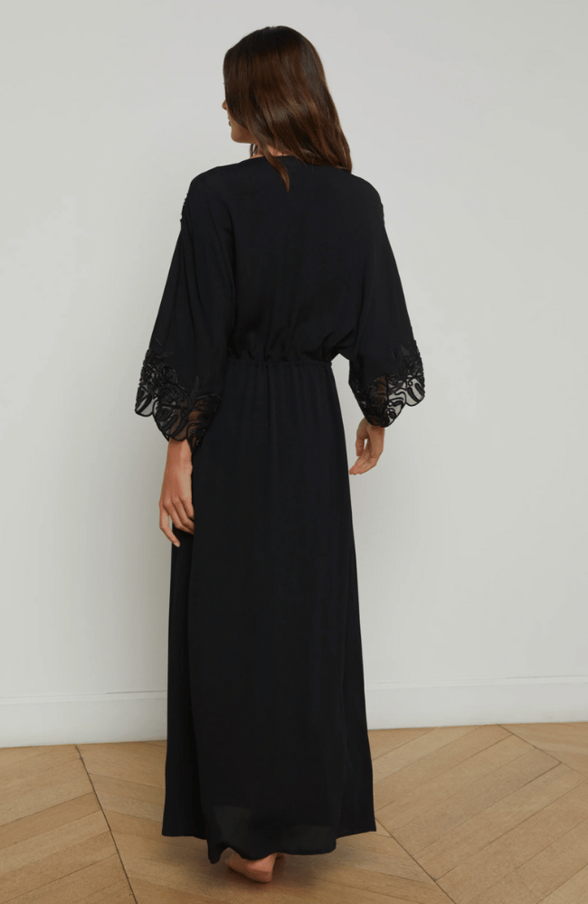 DEANNA EMBELLISHED MAXI DRESS in BLACK-L'AGENCE-FLOW BY NICOLE CANADA