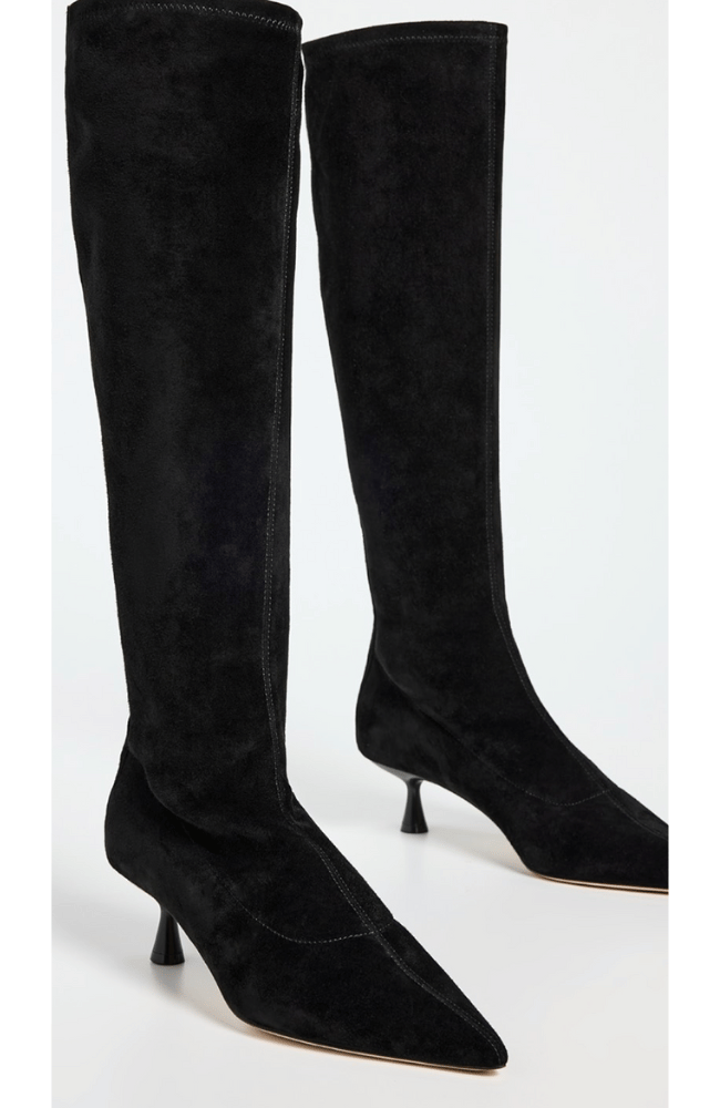 EMILIE BLACK SUEDE TALL BOOT-L'AGENCE-FLOW BY NICOLE CANADA