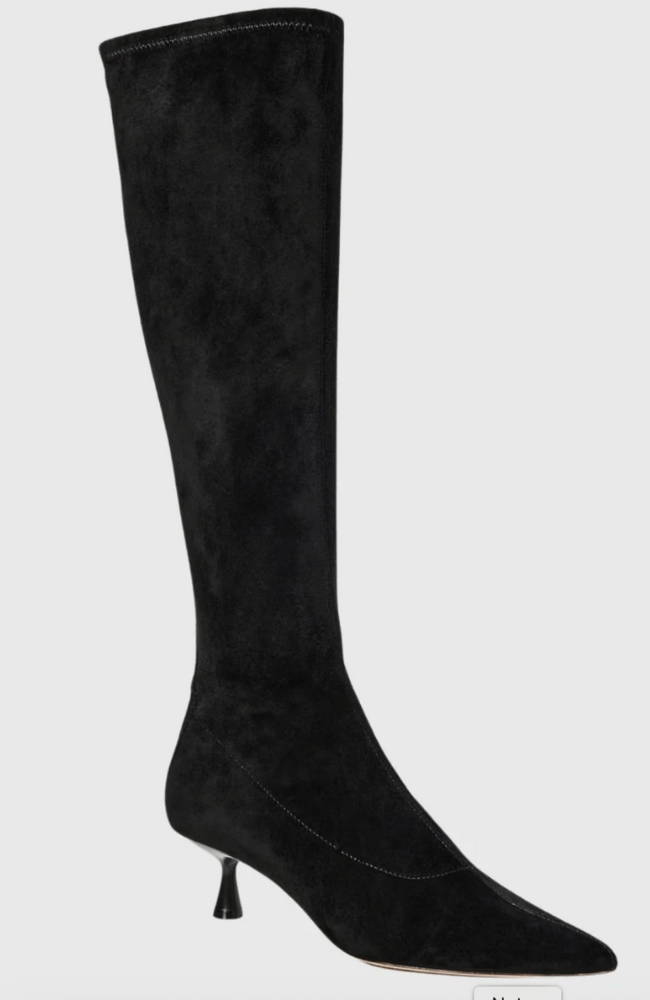 EMILIE BLACK SUEDE TALL BOOT-L'AGENCE-FLOW BY NICOLE CANADA