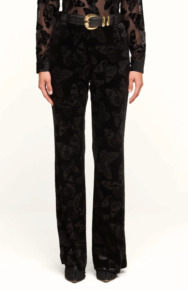 FRANCES BOOTCUT TROUSER in BLACK BUTTERFLY-L'AGENCE-FLOW BY NICOLE CANADA