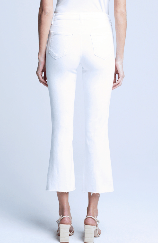 KENDRA CROPPED FLARE JEAN in BLANC-L'AGENCE-FLOW BY NICOLE CANADA
