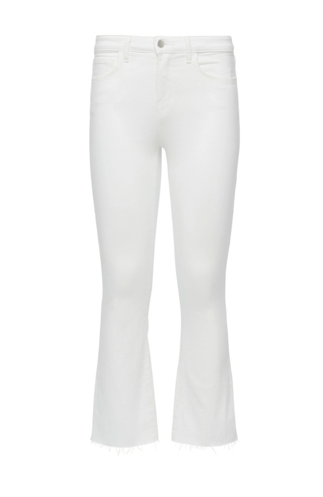 KENDRA CROPPED FLARE JEAN in BLANC-L'AGENCE-FLOW BY NICOLE CANADA