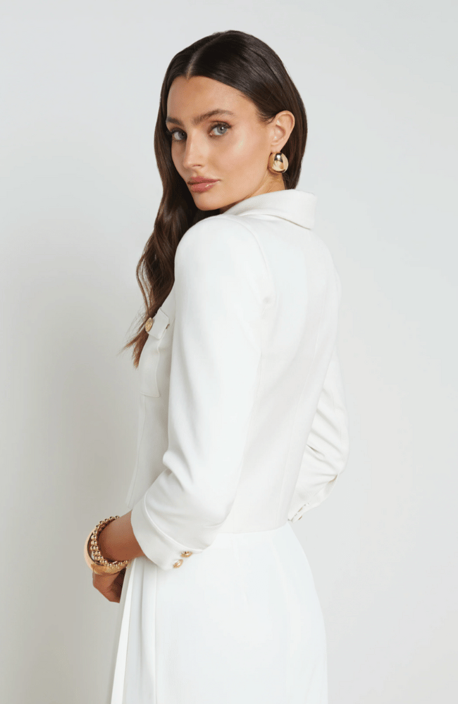 KUMI CROPPED JACKET in WHITE-L'AGENCE-FLOW BY NICOLE CANADA