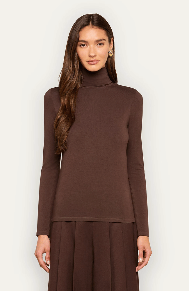 LANI TURTLENECK in DARK JAVA-L'AGENCE-FLOW BY NICOLE CANADA