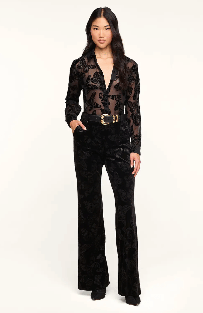 LAURENT BLOUSE in BLACK BUTTERFLY-L'AGENCE-FLOW BY NICOLE CANADA