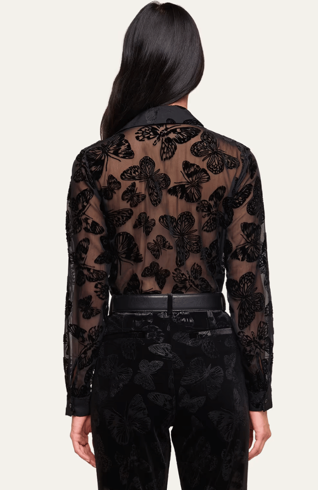 LAURENT BLOUSE in BLACK BUTTERFLY-L'AGENCE-FLOW BY NICOLE CANADA