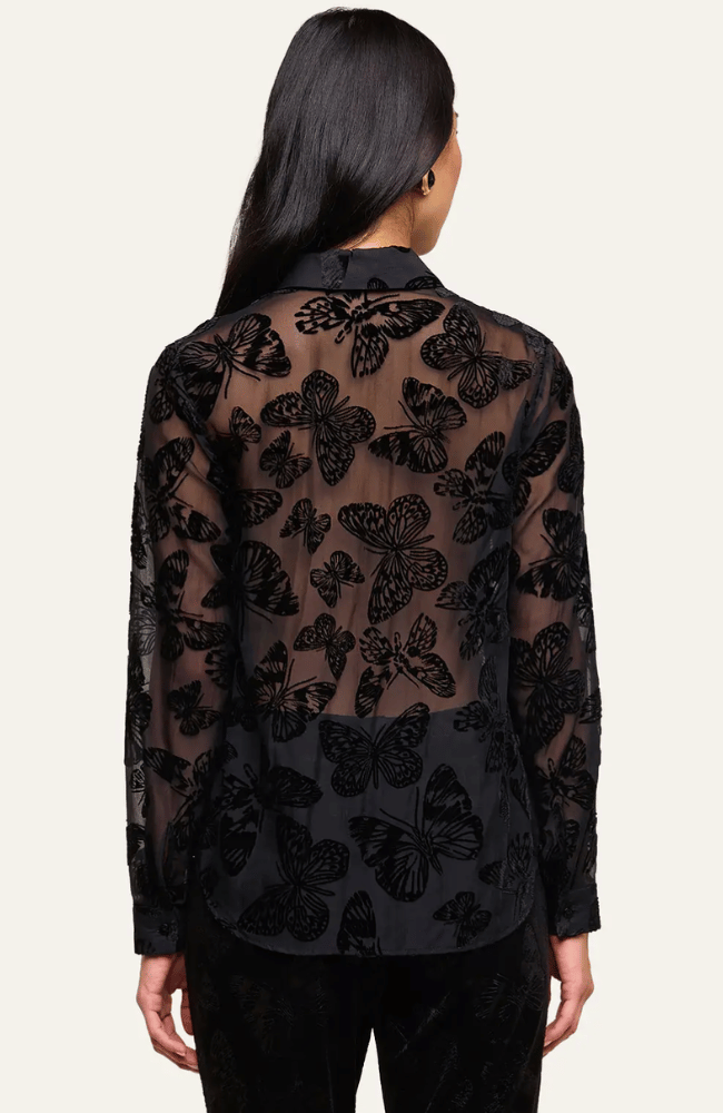 LAURENT BLOUSE in BLACK BUTTERFLY-L'AGENCE-FLOW BY NICOLE CANADA