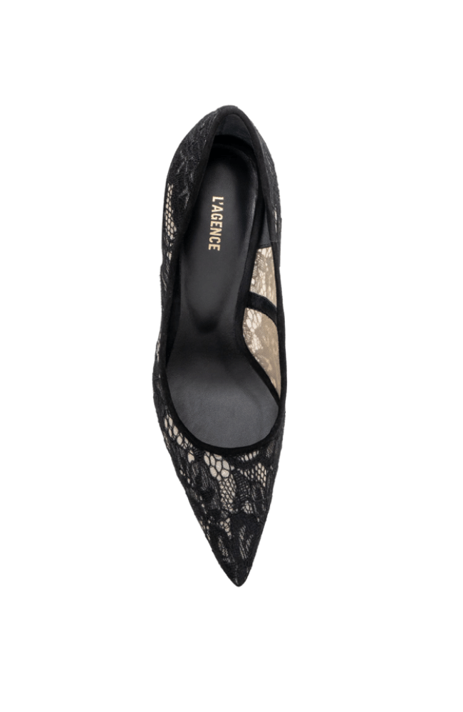 MAELLE BLACK LACE PUMP-L'AGENCE-FLOW BY NICOLE CANADA