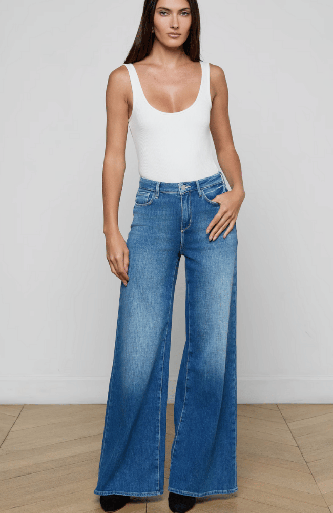QUINCY HIGH RISE WIDE LEG JEAN in CASTRO-L'AGENCE-FLOW BY NICOLE CANADA