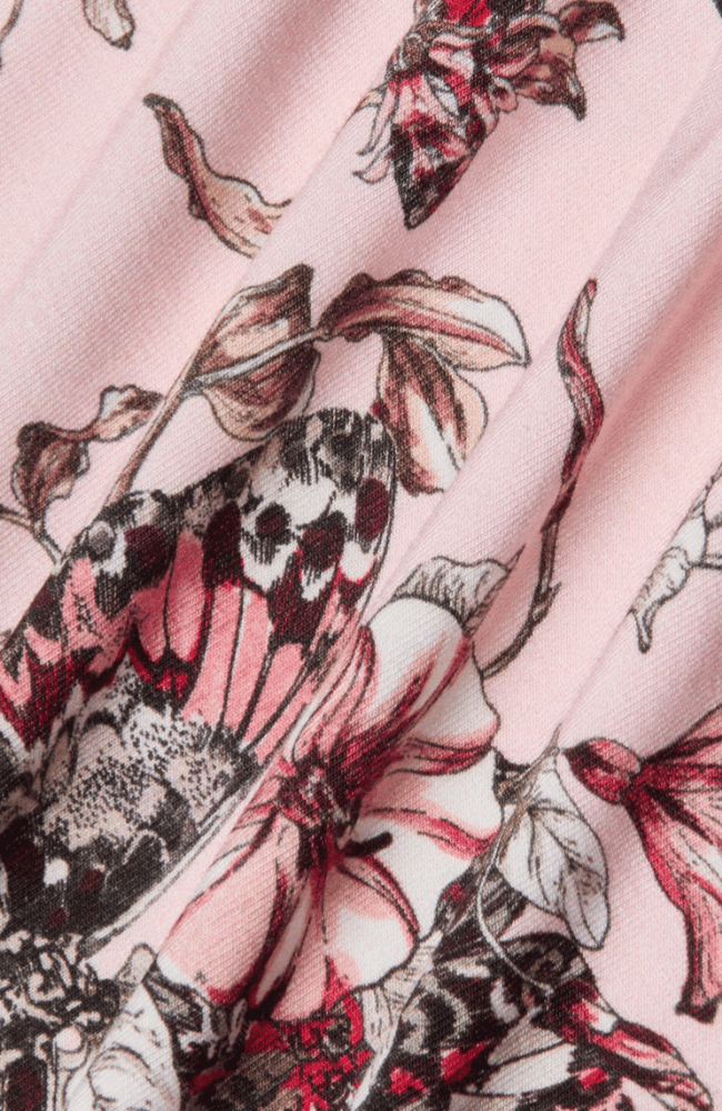 RESSI FITTED TEE in NECTAR PINK BUTTERFLY-L'AGENCE-FLOW BY NICOLE CANADA