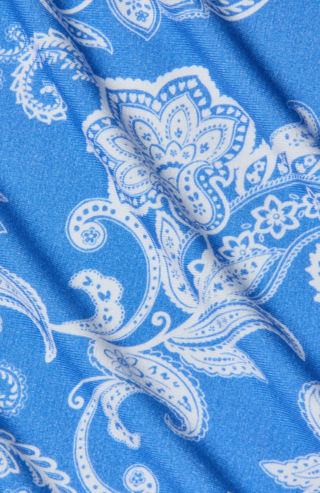 RESSI FITTED TEE in REGETTA BLUE IVORY PAISLEY-L'AGENCE-FLOW BY NICOLE CANADA