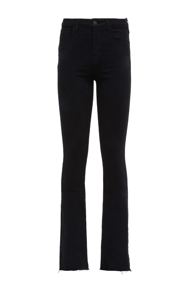RUTH H/R STRAIGHT LEG RAW HEM BLACK-L'AGENCE-FLOW BY NICOLE CANADA