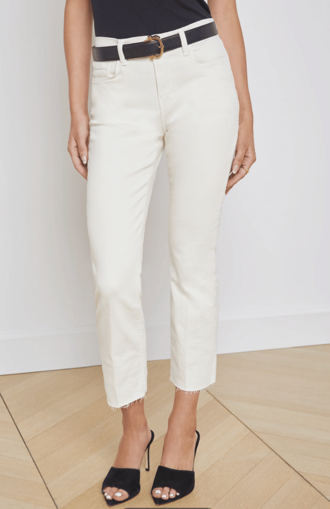 SADA SLIM LEG CROPPED JEAN in VINTAGE WHITE-L'AGENCE-FLOW BY NICOLE CANADA