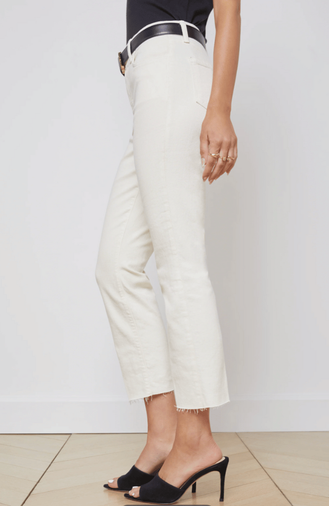 SADA SLIM LEG CROPPED JEAN in VINTAGE WHITE-L'AGENCE-FLOW BY NICOLE CANADA