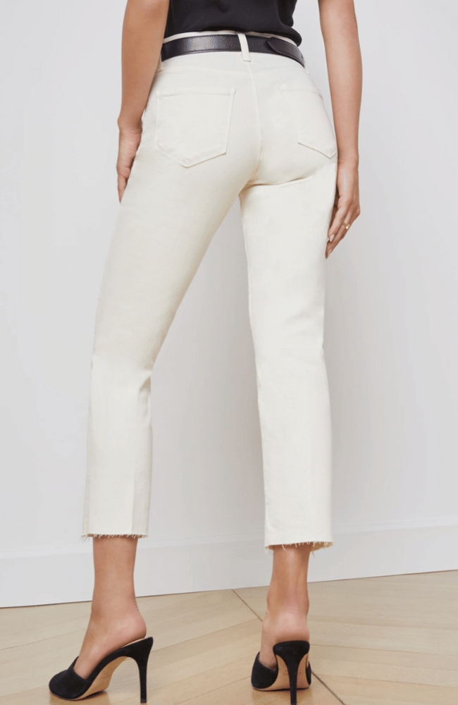 SADA SLIM LEG CROPPED JEAN in VINTAGE WHITE-L'AGENCE-FLOW BY NICOLE CANADA