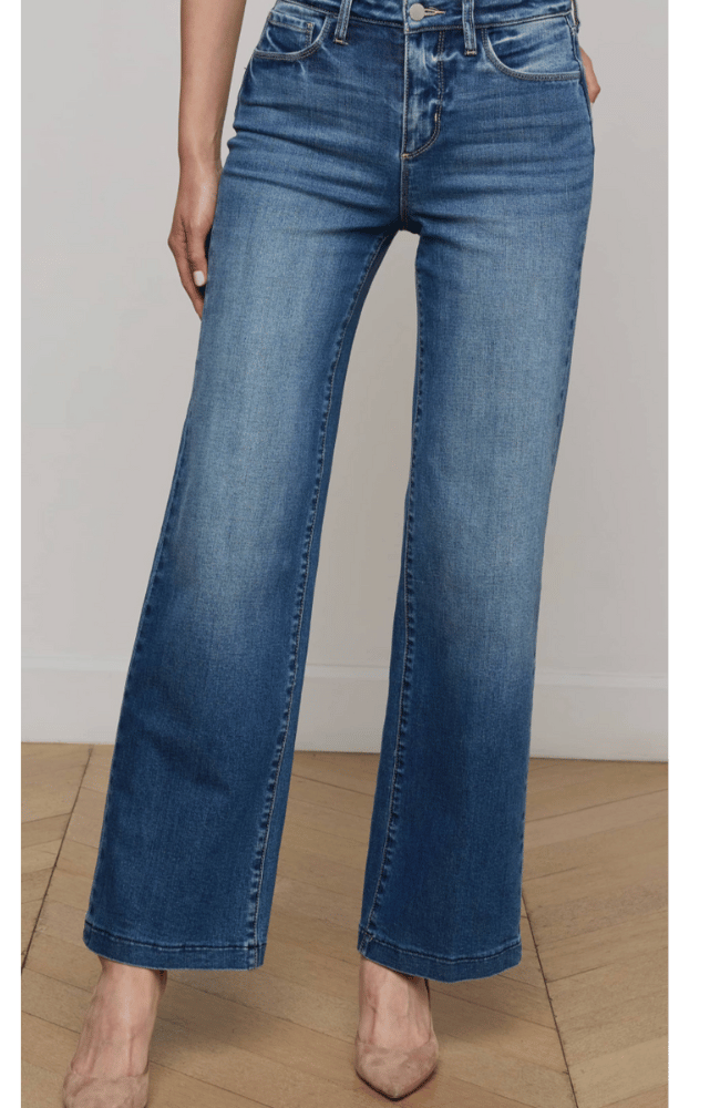 SCOTTIE WIDE LEG JEAN in CAMBRIDGE-L'AGENCE-FLOW BY NICOLE CANADA