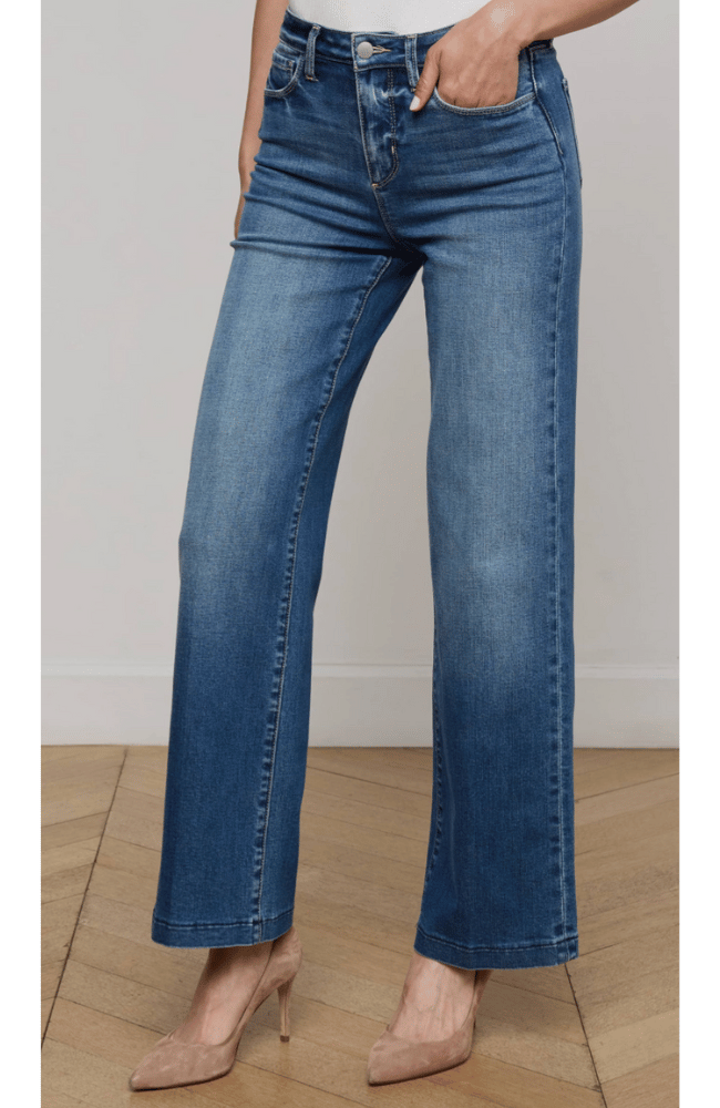 SCOTTIE WIDE LEG JEAN in CAMBRIDGE-L'AGENCE-FLOW BY NICOLE CANADA
