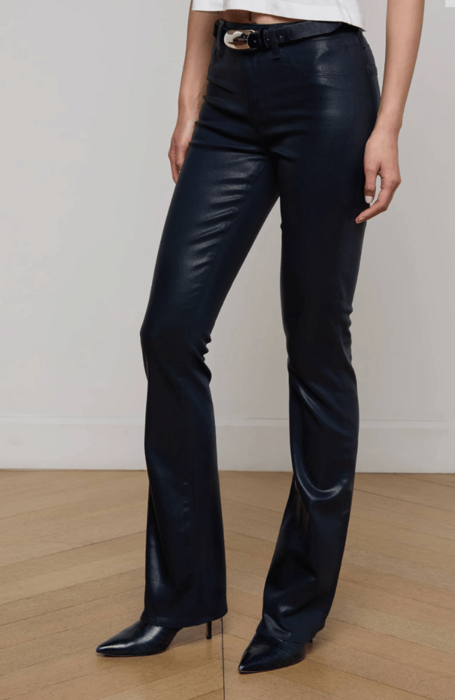 SELMA BABY BOOT JEAN in DEEP MIDNIGHT COATED-L'AGENCE-FLOW BY NICOLE CANADA