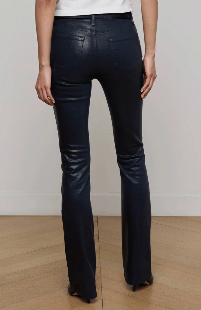SELMA BABY BOOT JEAN in DEEP MIDNIGHT COATED-L'AGENCE-FLOW BY NICOLE CANADA