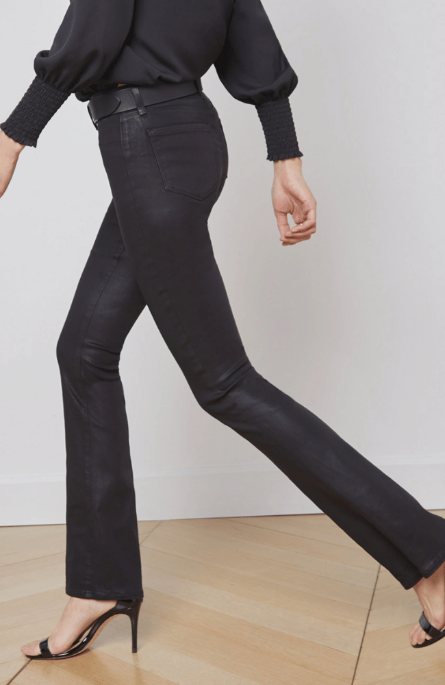 SELMA H/R SLEEK BABY BOOT BLACK COATED-L'AGENCE-FLOW BY NICOLE CANADA