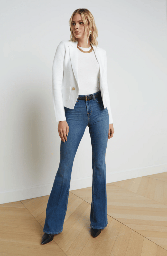 SOFIA KNIT BLAZER WHITE-L'AGENCE-FLOW BY NICOLE CANADA