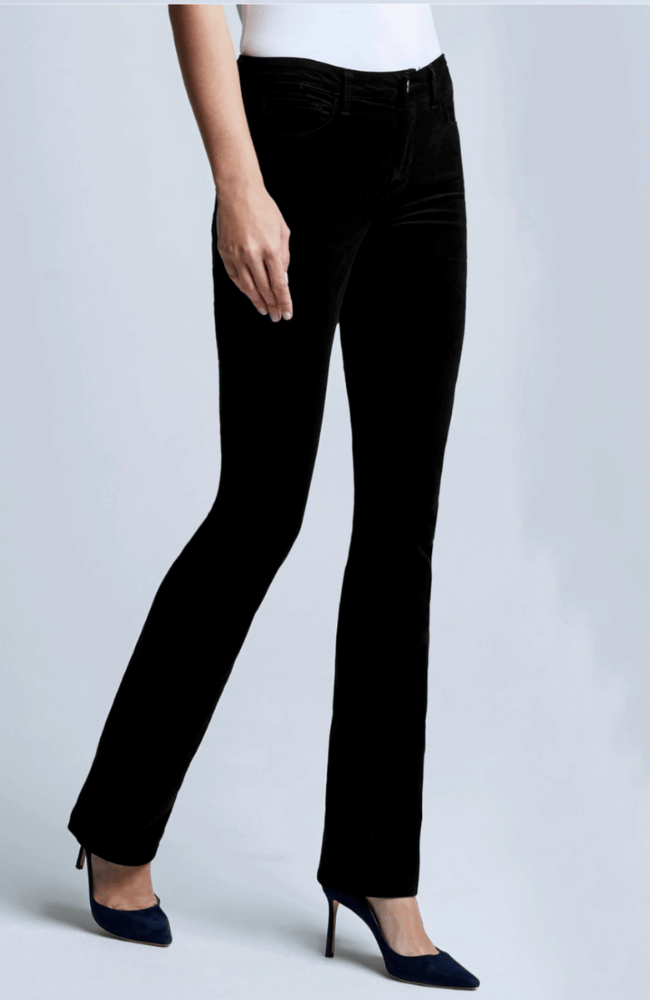 STEVIE VELVET JEAN in NOIR-L'AGENCE-FLOW BY NICOLE CANADA