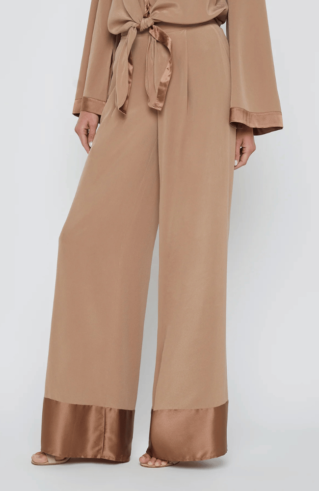 TAVIA PULL ON TROUSER in CHOCOLATE MALT-L'AGENCE-FLOW BY NICOLE CANADA