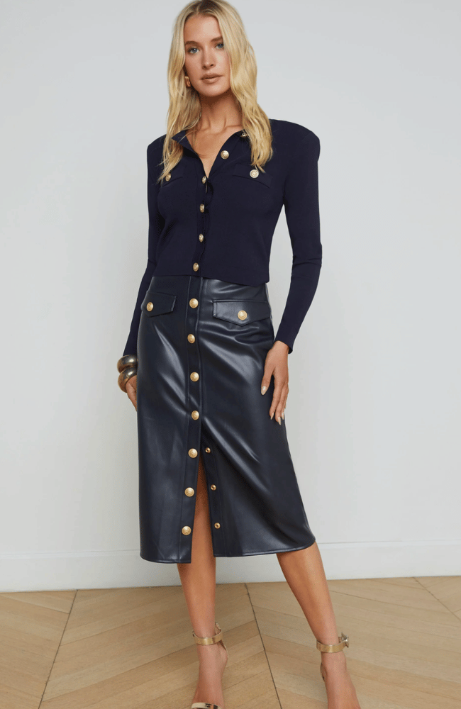 TOULOUSE  CARDIGAN in  MIDNIGHT GOLD