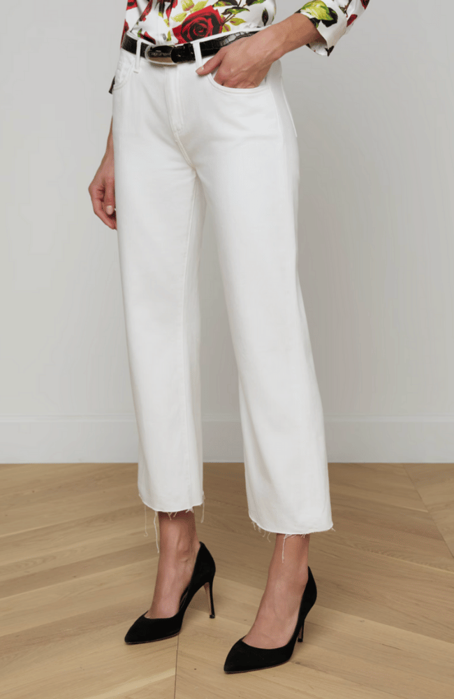 WANDA HIGH RISE CROP JEAN JEAN in BLANC-L'AGENCE-FLOW BY NICOLE CANADA