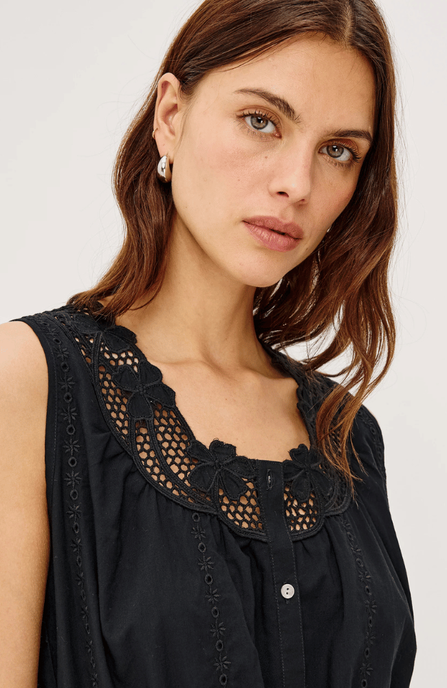 LORINA DRESS in BLACK-RAILS-FLOW BY NICOLE CANADA