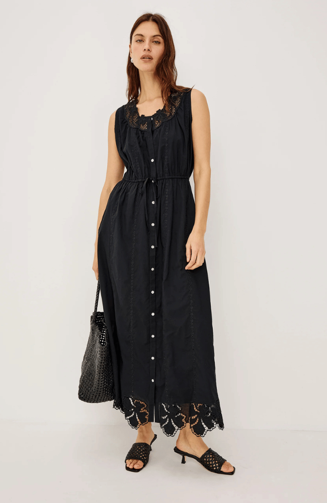 LORINA DRESS in BLACK-RAILS-FLOW BY NICOLE CANADA