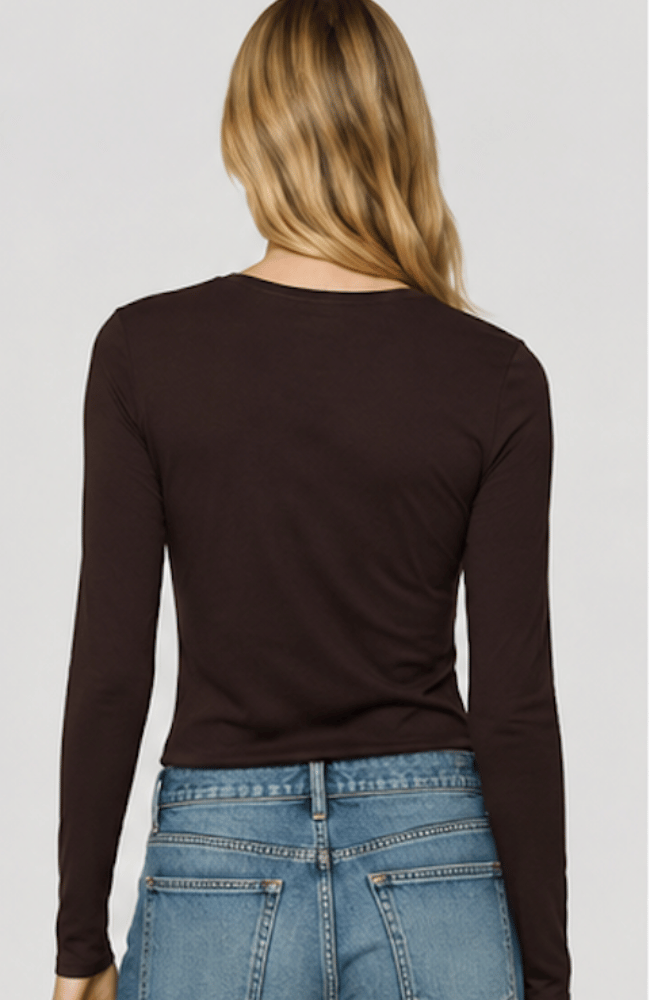 MACHINE WASHABLE CASHMERE CREWNECK in CHOCOLATE MOUSSE-MAJESTIC FILATURES-FLOW BY NICOLE CANADA