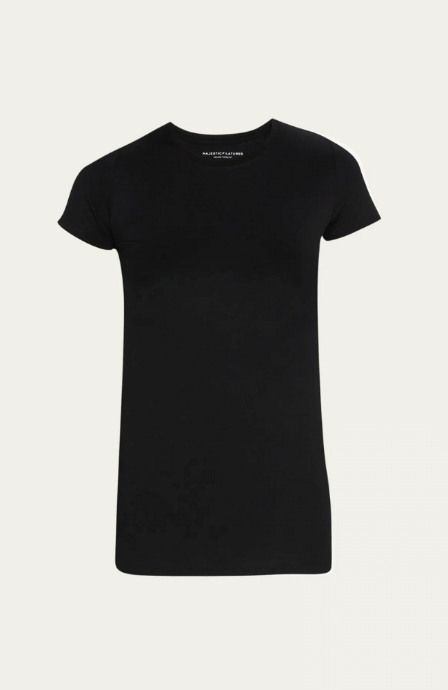SOFT TOUCH CREWNECK TEE in NOIR-MAJESTIC FILATURES-FLOW BY NICOLE CANADA