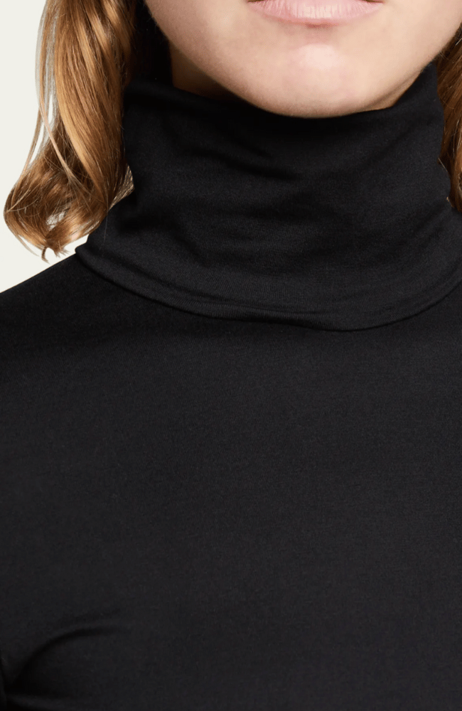 SOFT TOUCH TURTLENECK in NOIR-MAJESTIC FILATURES-FLOW BY NICOLE CANADA